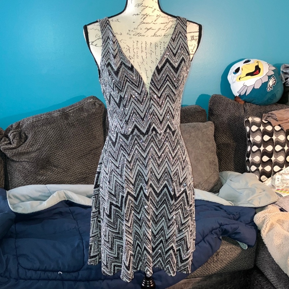NWT Bailey Blue Sleeveless A-Line Dress, Medium